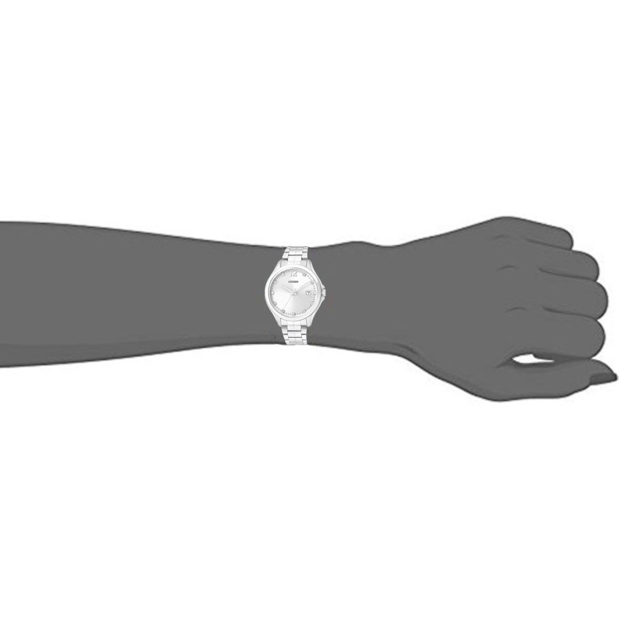 Đồng Hồ Nữ Citizen Đính Đá Swarovski Dây Thép Không Gỉ EV0050-55A - Mặt Trắng