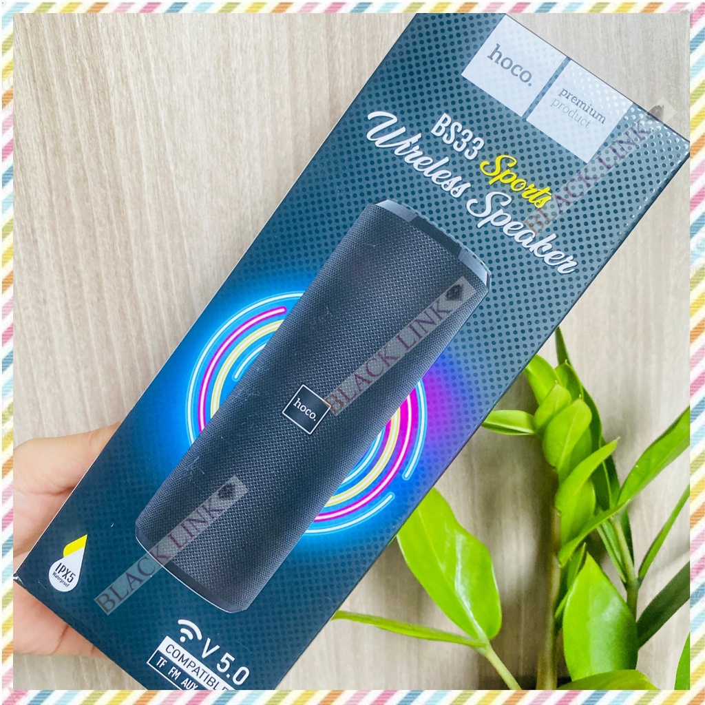 Loa Bluetooth HOCO BS33 Không Dây Chính Hãng Cao Cấp Bass Mạnh Đèn LED Theo Nhạc Loa Mini Cầm Tay Usb Thẻ Nhớ