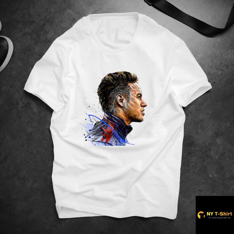 [Freeship] Áo Thun In Hình Neymar Mã 07 - Áo In Hình Cầu Thủ Bóng Đá