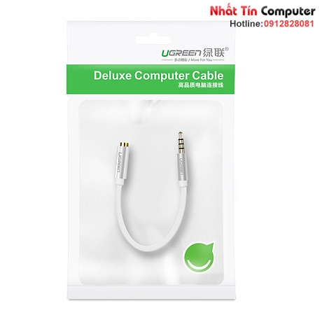 Cáp nối dài âm thanh 3.5mm Mic & Loa dài 20cm Ugreen 20850 cao cấp