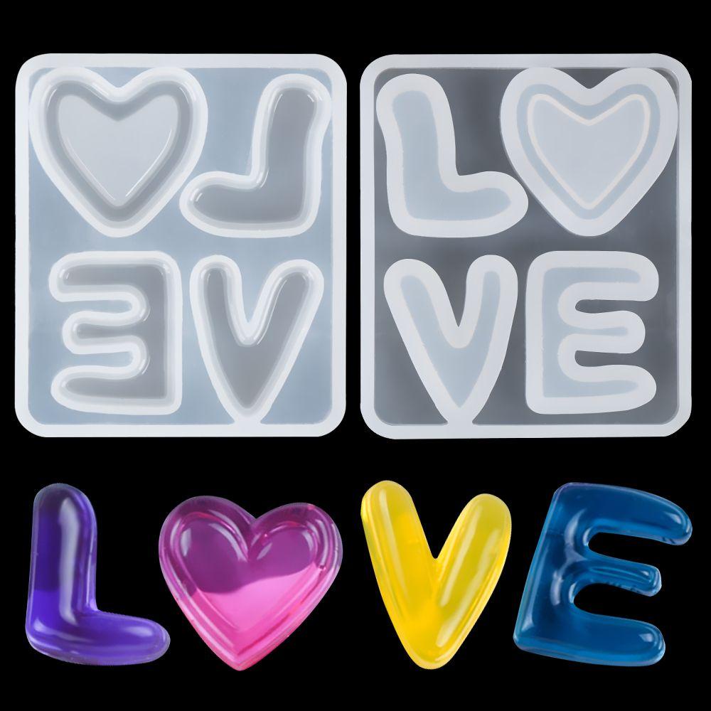 PINEVN Khuôn Làm Trang Sức Hình Chữ Cái Tiếng Anh Với Trái Tim