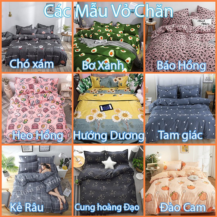 Ga Trải Giường Poly Cotton M6/M8 Nhiều Mẫu Tùy Chọn Có kèm 2 vỏ gối (Khách chọn mẫu để lại ghi chú or chát vs shop nhé) | BigBuy360 - bigbuy360.vn