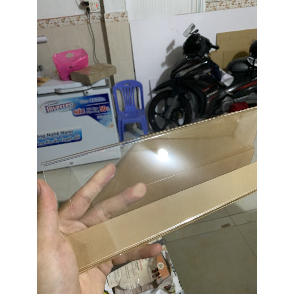 [Combo 10 cái] Kệ Mica Chức Danh Để Bàn Hai Mặt - Kích Thước 30 X 10cm - Mica Đài Loan