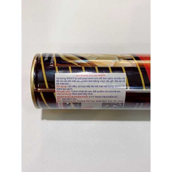 Chai xịt bóng Wax 1 làm sạch đồ da, bề mặt sơn và lốp xe bảo vệ vật dụng sáng bóng 550ml