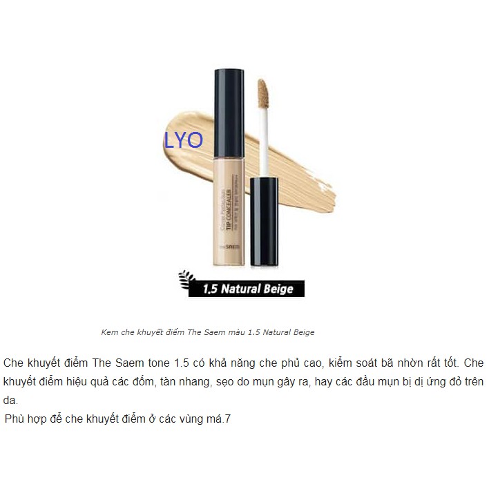 Che Khuyết điểm Hàn Quốc The SAEM Cover Tip Perfection Concealer..