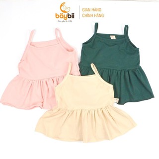 Áo hai dây bé gái dễ thương, chất cotton co giãn 4 chiều thoáng mát
