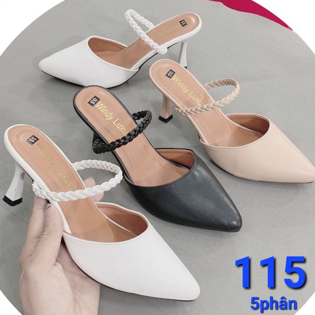 LẺ SIZE 35 Dép Sục Bít Mũi Nữ 5 Phân Siêu Đẹp Mẫu Mới - MS 115