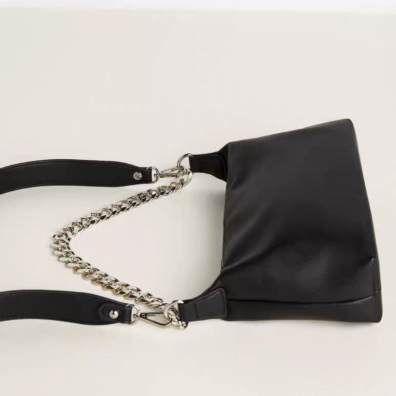 Túi xách bằng da phối dây xích thời trang cho nữ