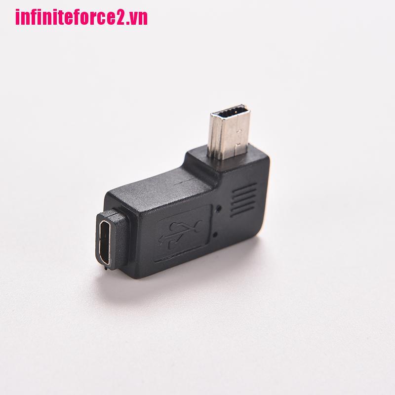 Bộ 2 Đầu Chuyển Đổi Usb Micro 5pin Female Sang Mini 5pin Male 90 Độ | BigBuy360 - bigbuy360.vn