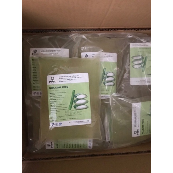 Thạch Nha đam Peso gói 1kg ăn liền - làm topping cho sữa chua đá dầm, trà hoa quả, trà sữa và đồ uống