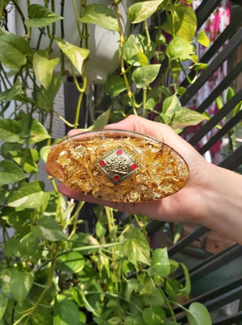 Thỏi vàng may mắn cho dịp Tết cao 6.8cm ngang 11 cm