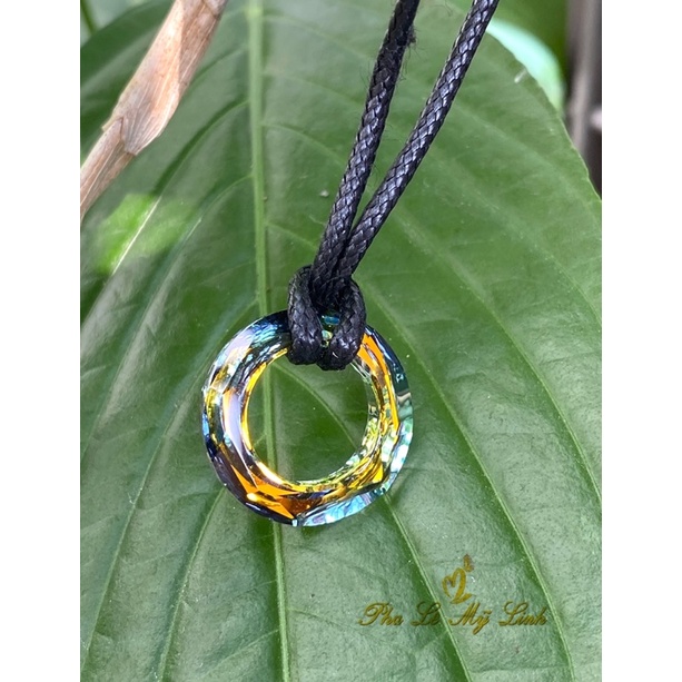 Mặt dây pha lê Swarovski vuông tròn 20mm