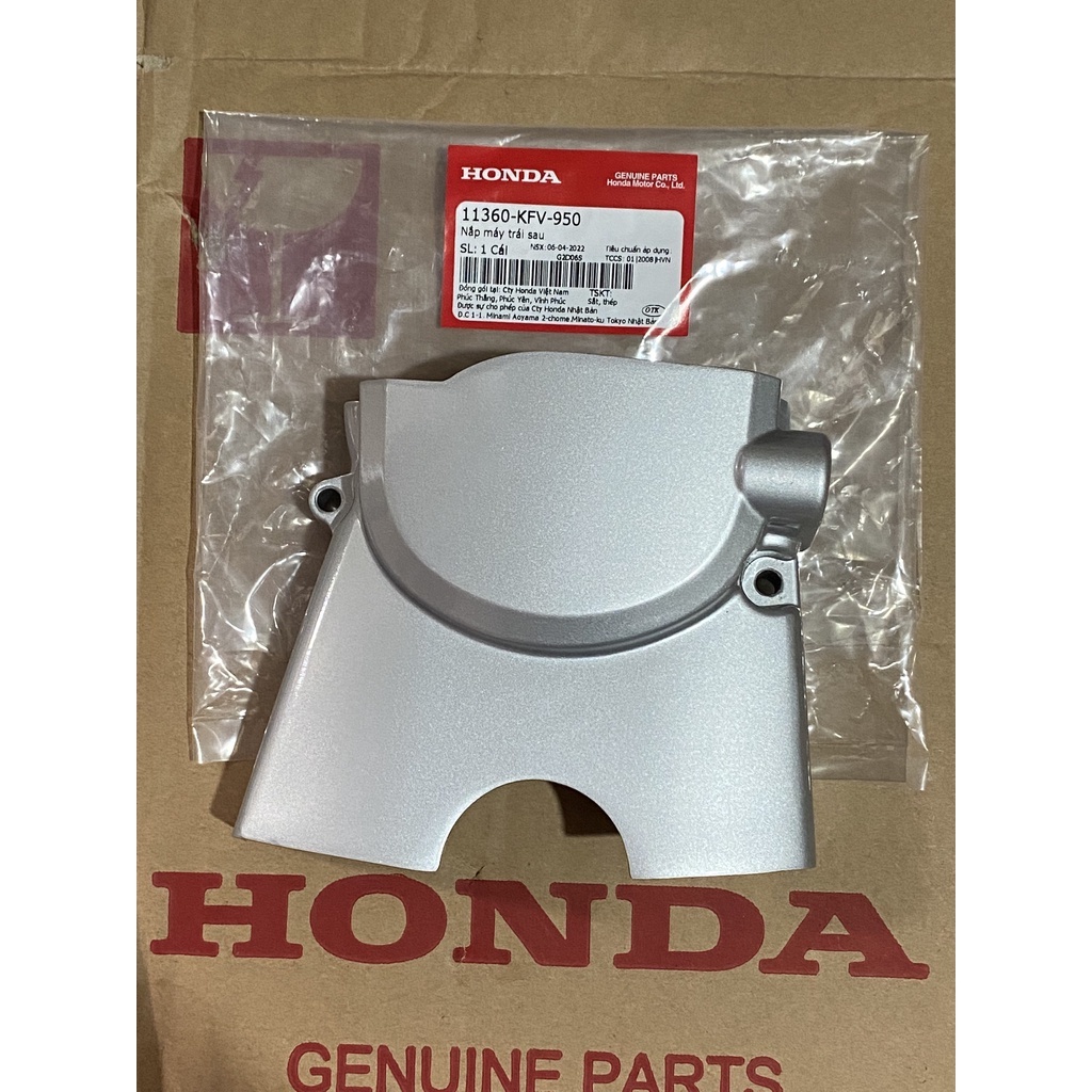 Nắp máy trái sau - Mang cá HONDA DREAM, WAVE ANLPHA màu Trắng.