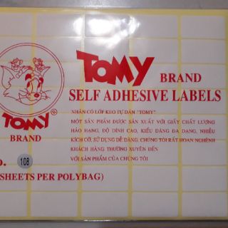 Combo 2 tập giấy decal tomy A5 cỡ 99-124