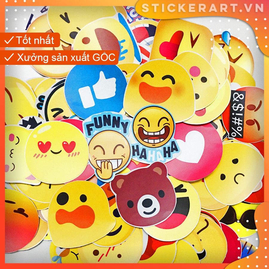 [EMOJI] 102 Sticker chống nước/ trang trí,dán xe laptop mũ bảo hiểm vali...