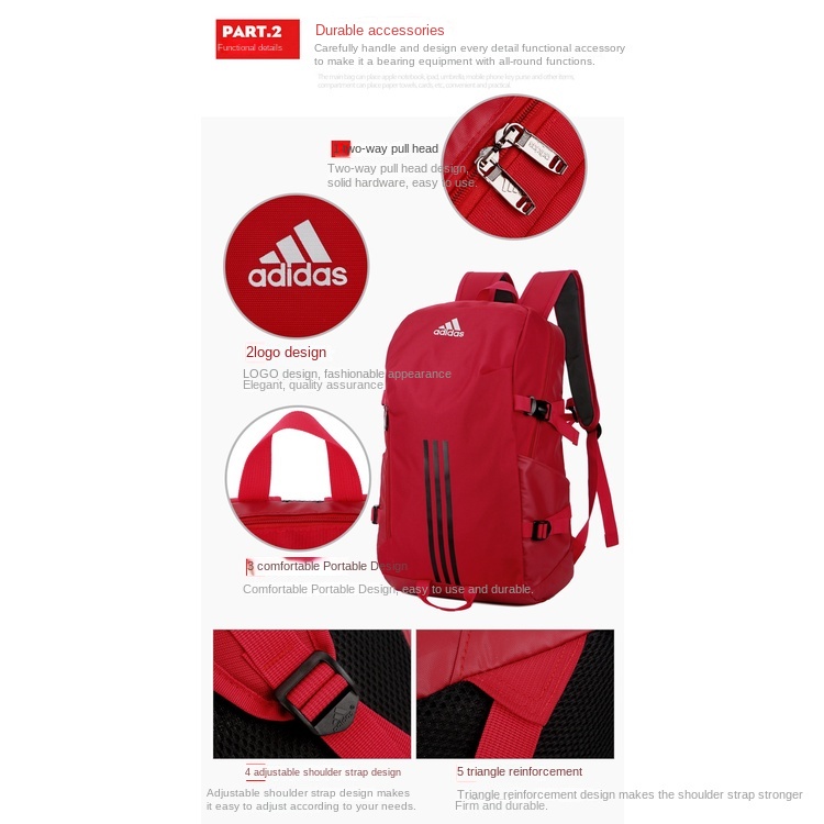 Ba Lô Leo Núi Adidas Chống Thấm Nước Kích Cỡ Lớn Thời Trang Dành Cho Nam Giới