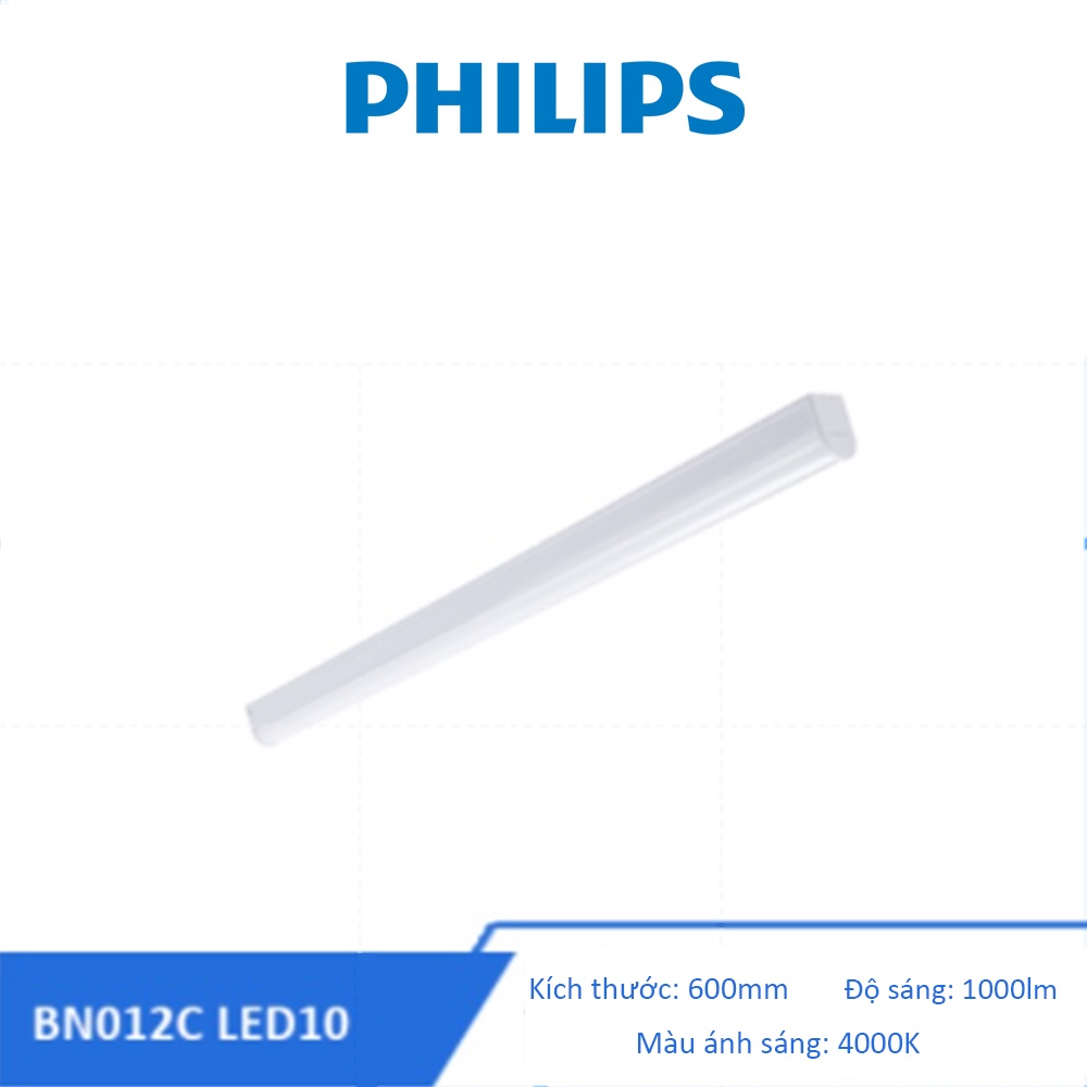 Bộ máng đèn Philips LED Batten BN012C LED10/NW L600 T8 G1