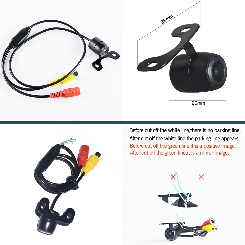 Camera Chiếu Hậu 4LED 8LED Hồng Ngoại HD Tầm Nhìn Ban Đêm 120 Độ Chống Nước Không Kèm Cáp Video Cho Xe Hơi | BigBuy360 - bigbuy360.vn