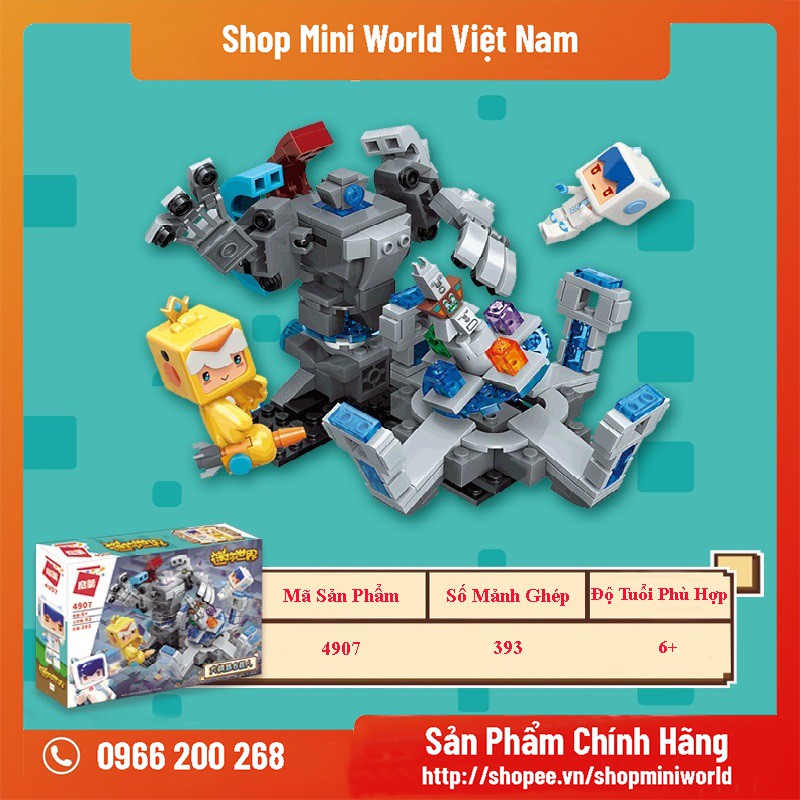 Lego Mini World Chiến Đấu Với Boss Tượng Cổ [Mã Lego 4907, 393 Chi Tiết]