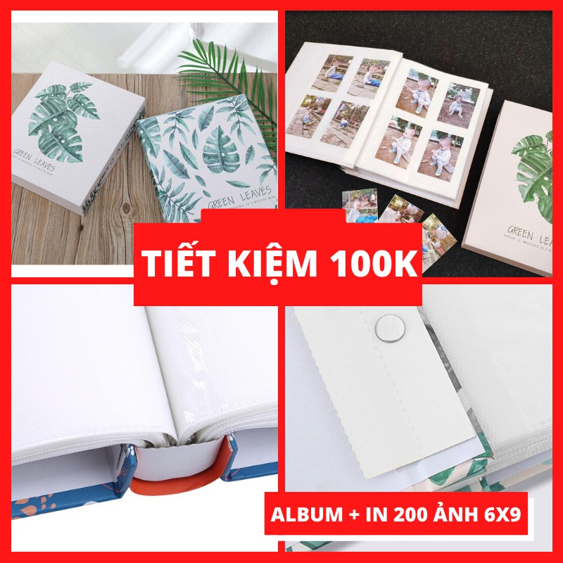 Album 400 Ảnh 6x9 + In 200 Ảnh 6x9 Ép Plastic Siêu Tiết Kiệm