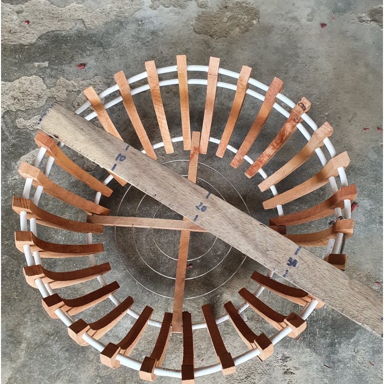 chậu bí gỗ nhãn f35, chậu gỗ trồng lan f35