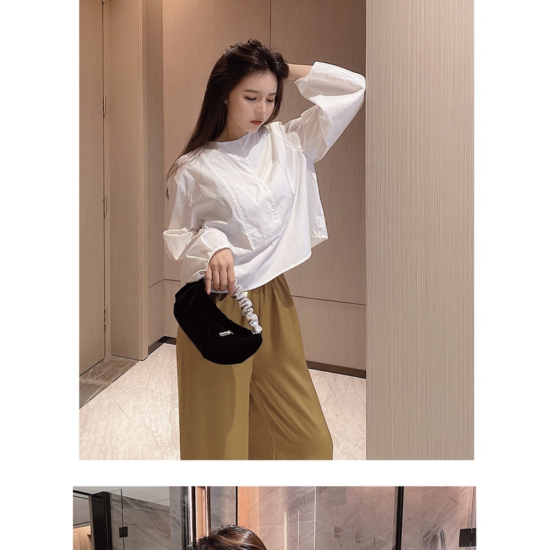 Túi xách nhung màu đen đính đá kim cương giả lấp lánh thời trang cho nữ