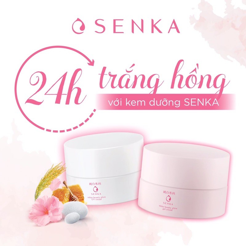 Kem dưỡng trắng da ban đêm Senka White Beauty Glow Gel Cream 50g