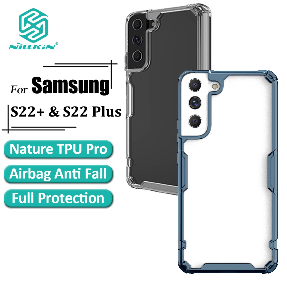 Ốp điện thoại Nillkin bằng TPU mềm trong suốt siêu mỏng chống sốc cho Samsung Galaxy S22 Plus / S22+