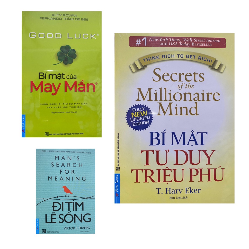 Sách - Combo Bí mật tư duy triệu phú + Bí mật của may mắn + Đi tìm lẽ sống