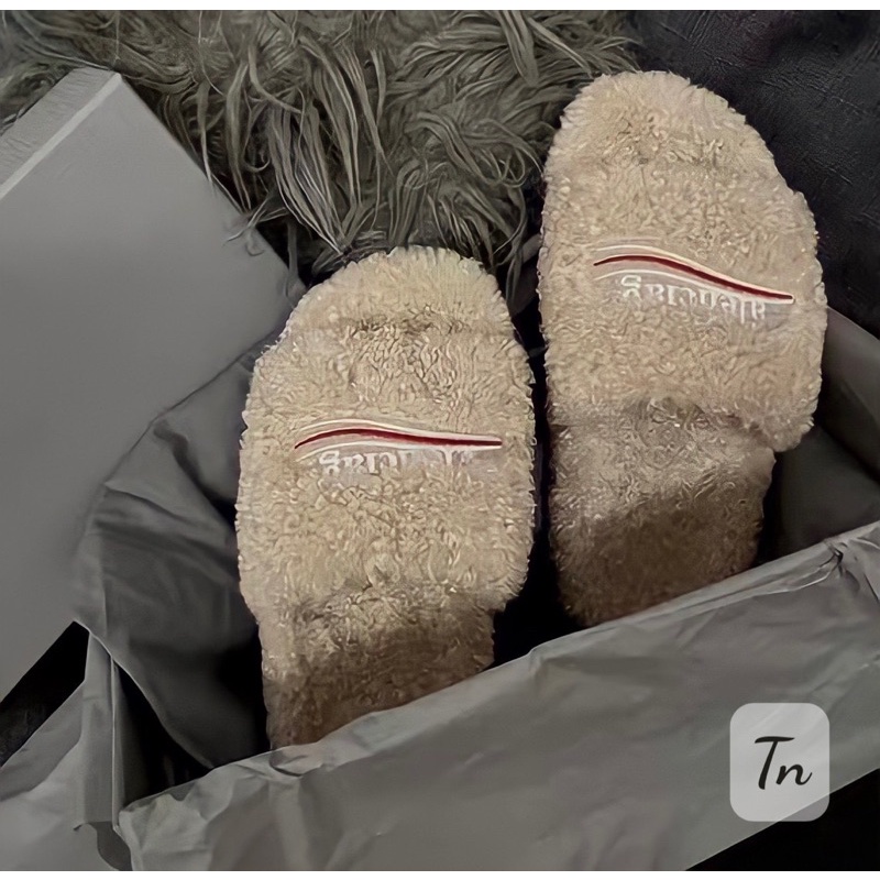 Dép balen lông cừu quai ngang fullbox