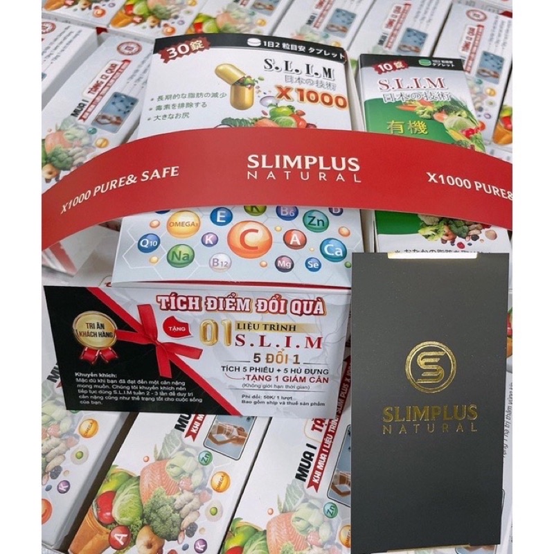 Viên giảm cân slim x1000 mẫu mới tặng kèm detox