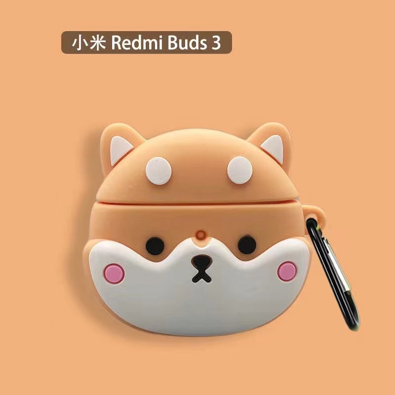Ốp silicon hoạt hình dễ thương bảo vệ hộp sạc tai nghe không dây MI RedMi Buds 3