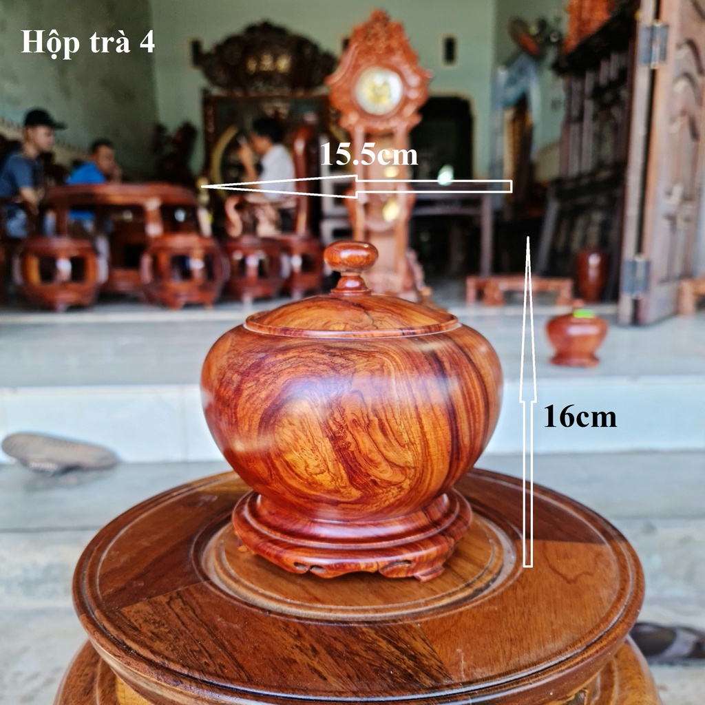 Hộp trà gỗ, hộp đựng cà phê gỗ hương đỏ gia lai, gỗ gụ ta