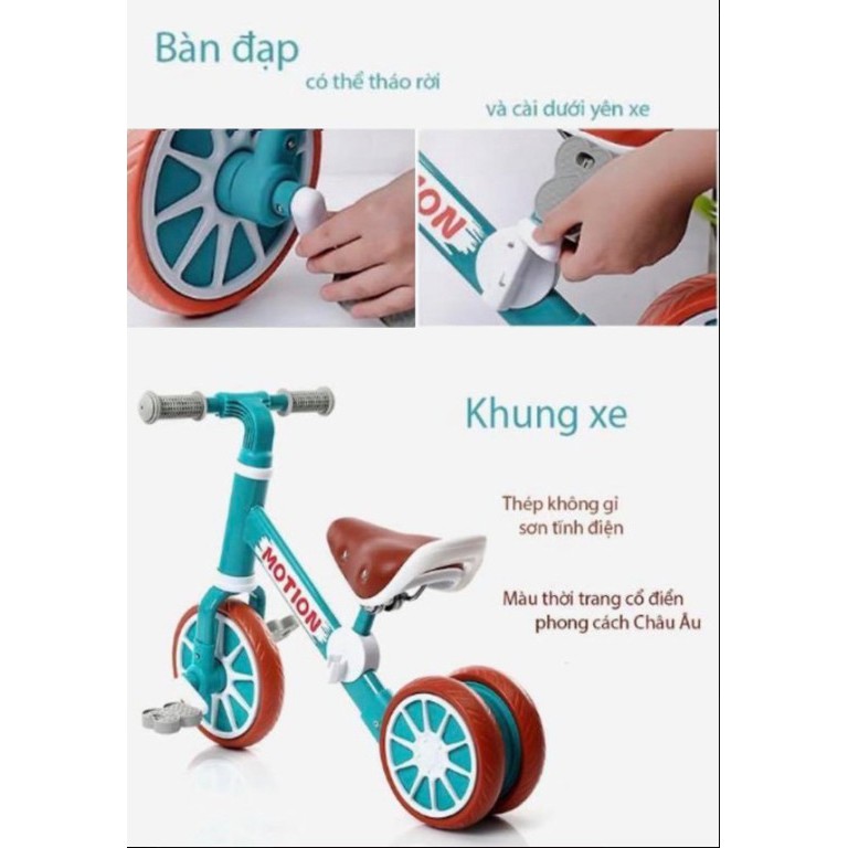 Xe chòi chân, thăng bằng đa năng cho bé có bàn đạp 2 in 1, Thiết Kế Chắc Chắn Dành Bé 1- 5 Tuổi