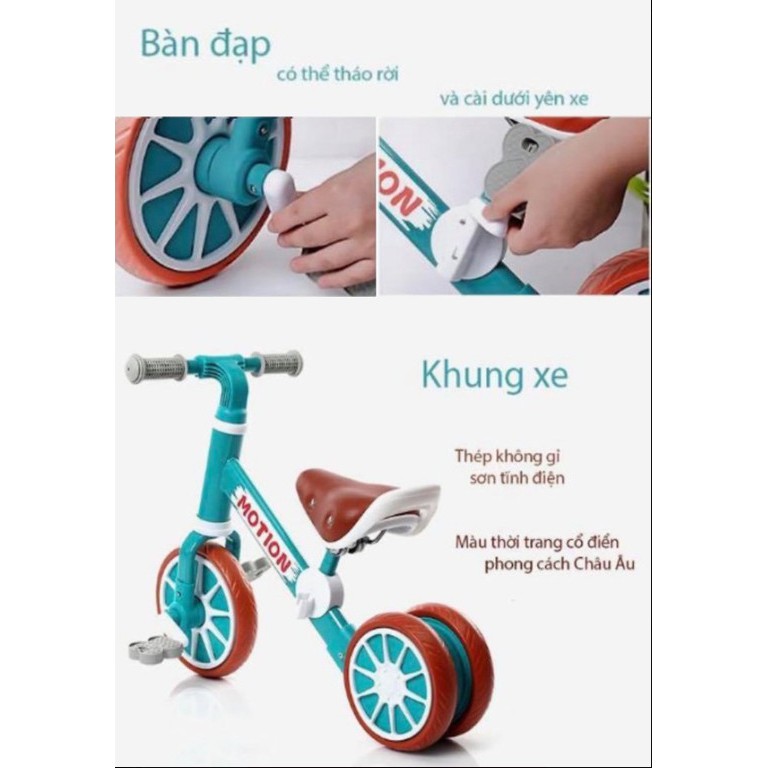 [FREESHIP-GIAO HỎA TỐC]Xe đạp thăng bằng kiêm chòi chân 3in1 cho bé - Chính Hãng HAPPY BABY. Xe Dành Cho Bé Từ 1-4 TUỔI