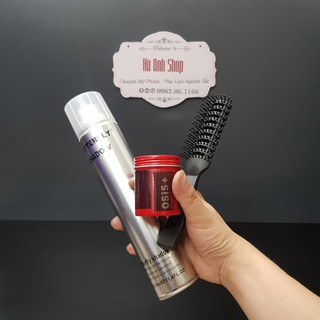 Combo gôm sáp gôm xịt tóc butterfly sáp vuốt tóc osi+