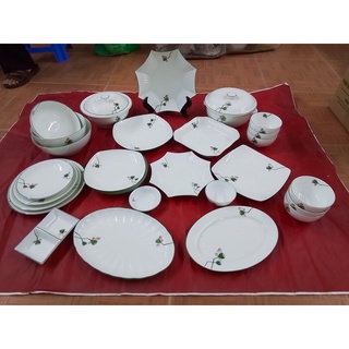 BỘ BÁT ĐĨA ĐÀI SEN