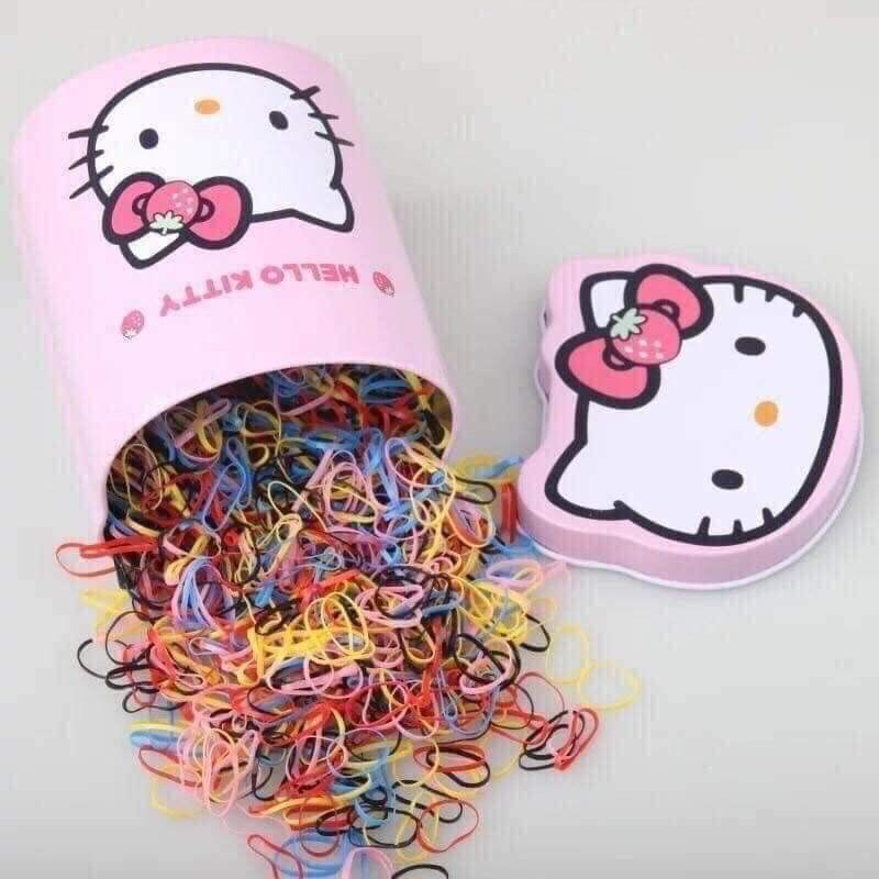 Hộp chun buộc tóc hello kitty
