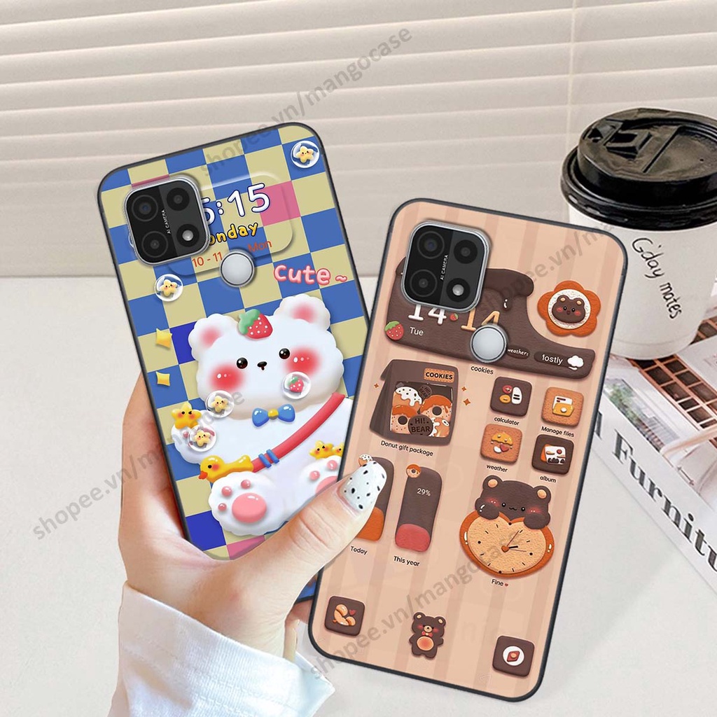 Ốp lưng Oppo A15 / A15s hình gấu, thỏ, đồng hồ cute dễ thương