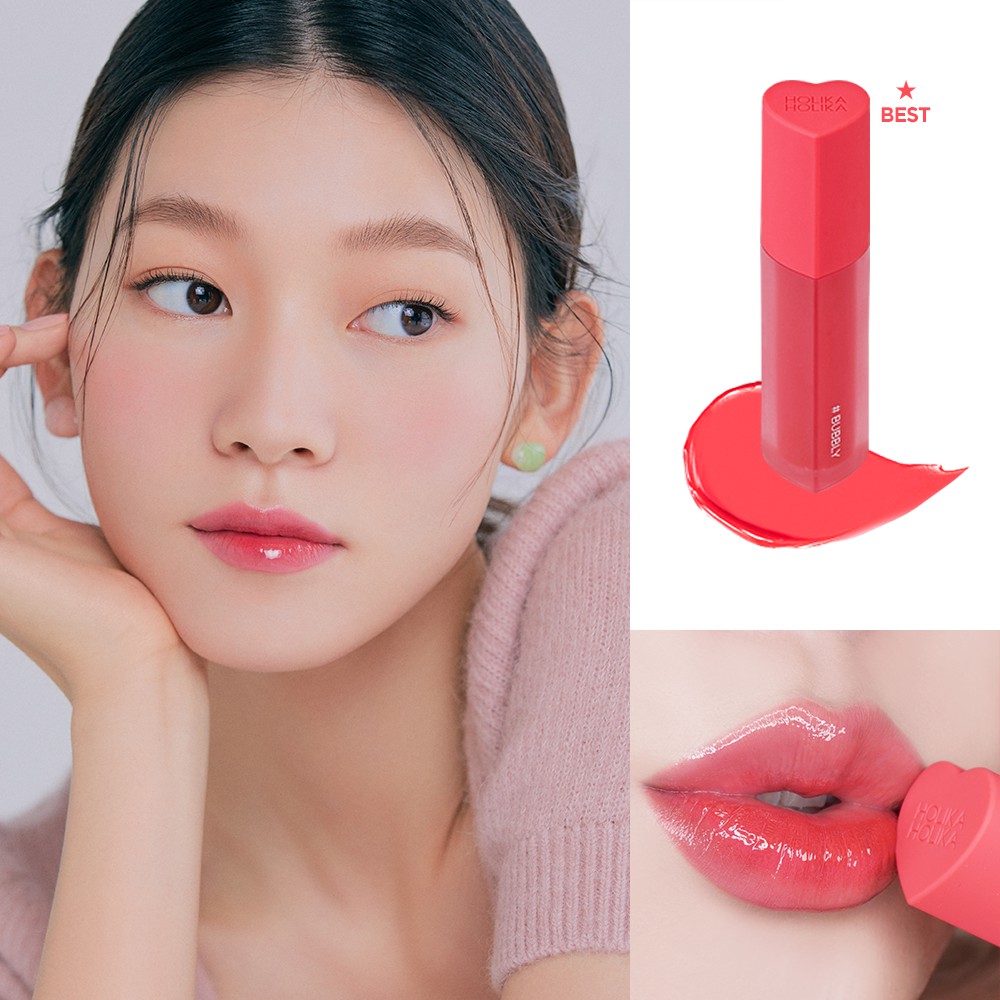 Son môi Tint Hàn Quốc Holika Holika màu sắc tươi trẻ cấp ẩm lâu trôi chống thấm nước giữ môi luôn mềm mướt căng mọng 3g