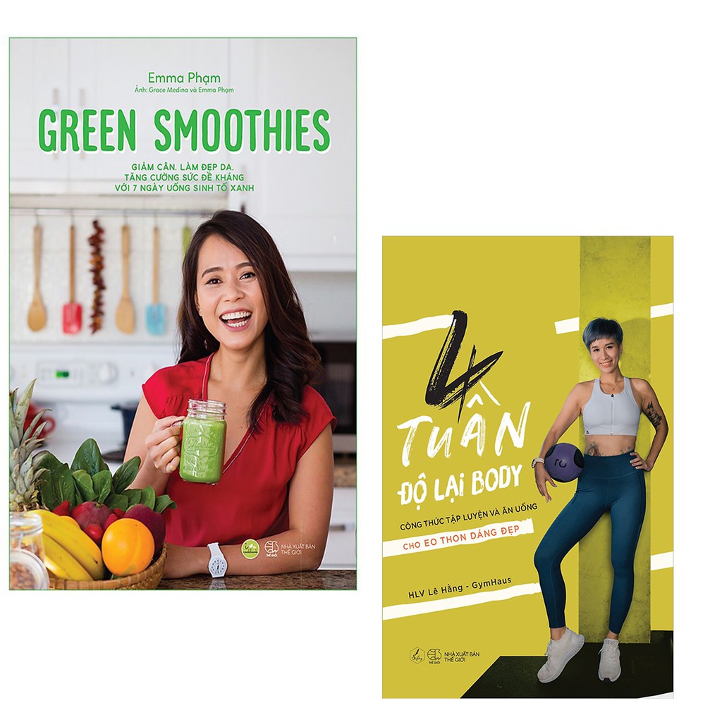 Sách - Combo hai cuốn: Green Smoothies+ 4 tuần độ lại Body.