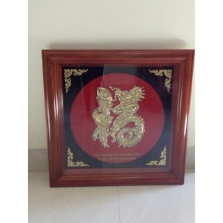 Tranh chữ Phúc rồng bằng đồng 70x70cm