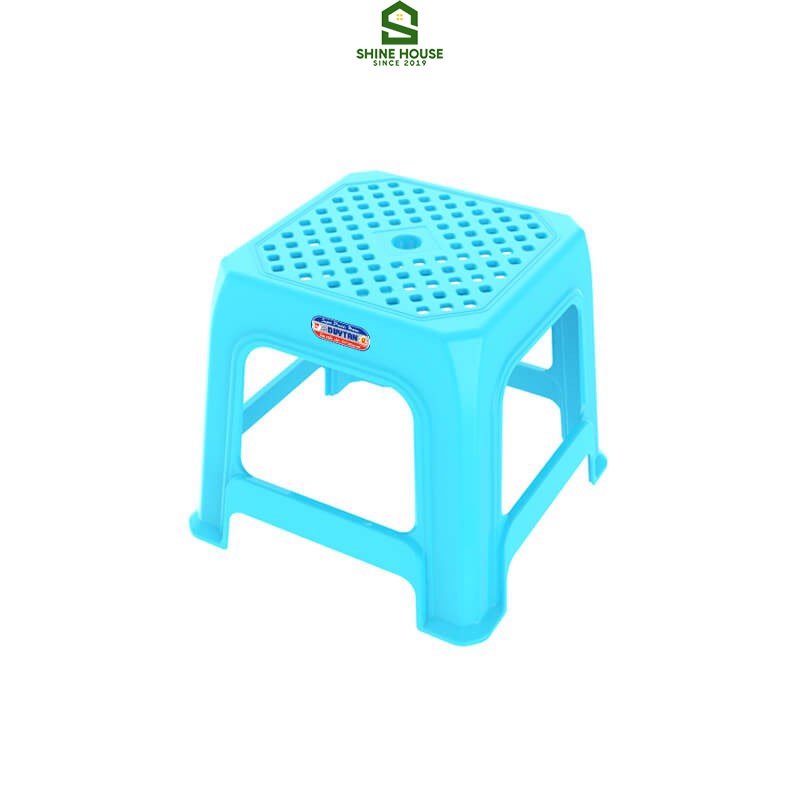Ghế Nhựa Lùn Mặt Lưới Trà Chanh Duy Tân Đế Cao Su Chống Trượt Kích Thước 29.5 x 29.5 x 25.6 cm