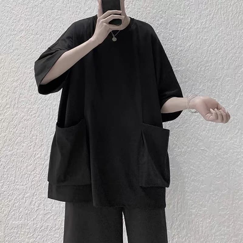 [ẢNH THẬT] Áo thun Túi nam-Túi hộp Hot TikTok-Vải Cotton Chất Đẹp, mặc mùa hè thoáng mát, dáng rộng unisex free size A07 | BigBuy360 - bigbuy360.vn