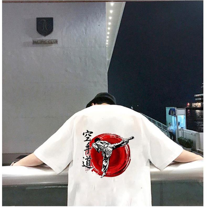 Áo thun unisex form rộng Taekwondo phong cách Nhật Bản vải dày mịn 2020T2461