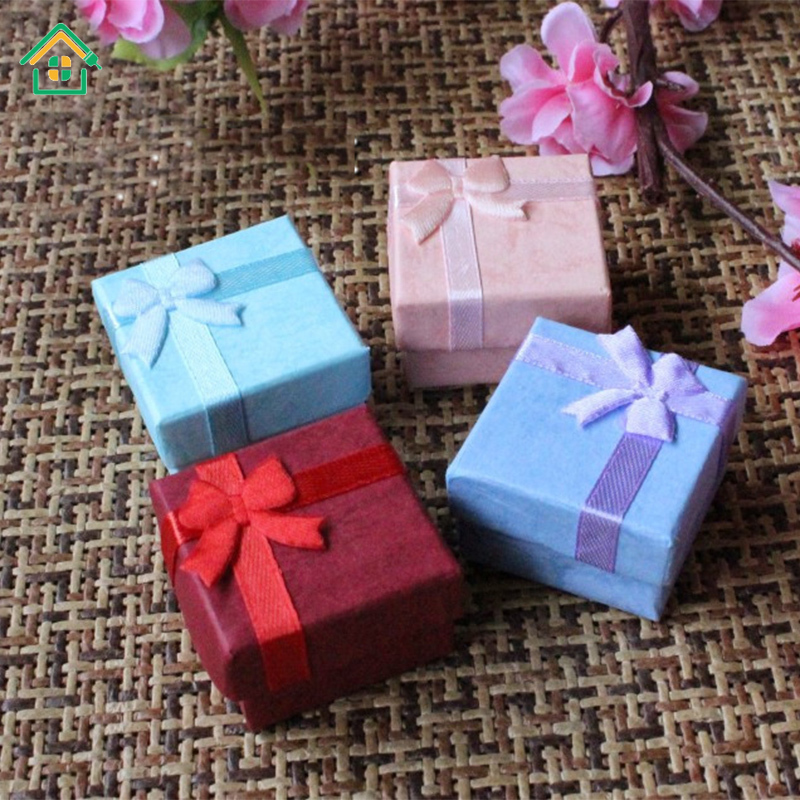 Bộ 1 hộp đựng đồ trang sức thắt nơ đẹp mắt