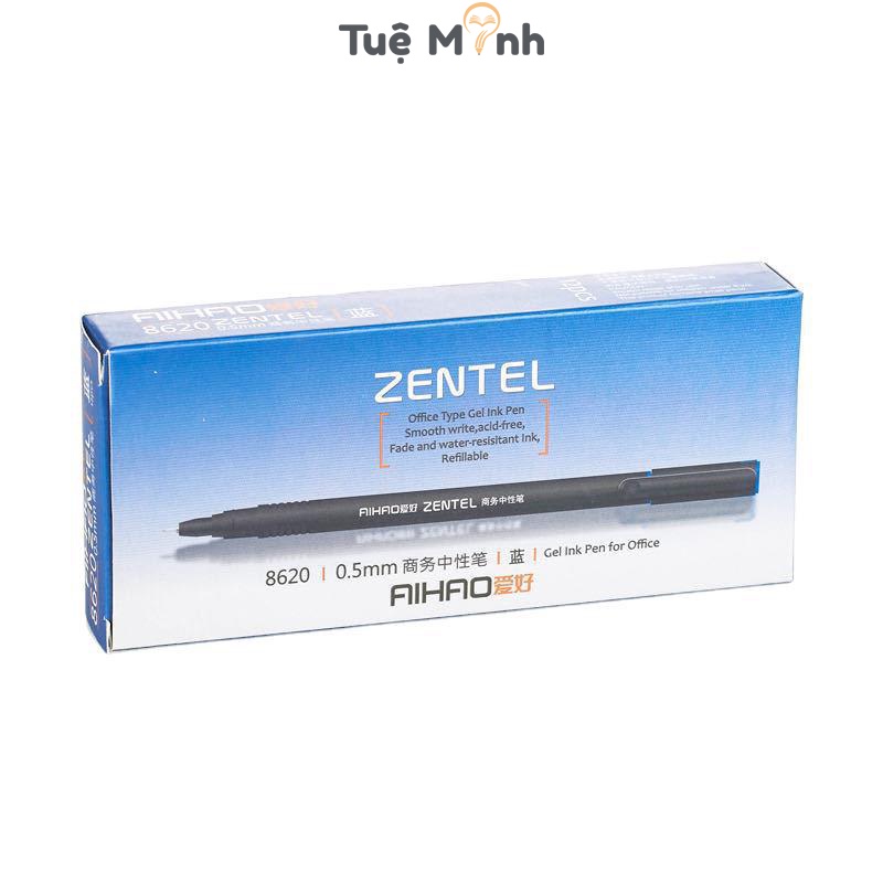 Bút mực gel 0.5mm Aihao mực đen/ xanh/ đỏ B45 Zentel bút ngòi kim viết nét đẹp trơn tru
