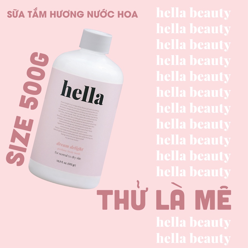 Sữa Tắm Nước Hoa Thơm Lâu Trắng Da Hella Beauty An Toàn Cho Da Nhạy Cảm Dưỡng Ẩm Mịn, Lưu Hương Lâu | BigBuy360 - bigbuy360.vn