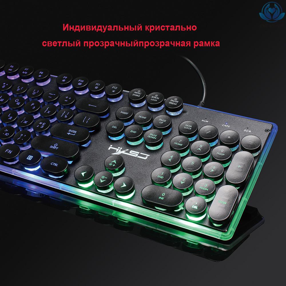 Bộ Bàn Phím + Chuột Gaming Hxsj V300 Có Dây + Đèn Nền 1600dpi