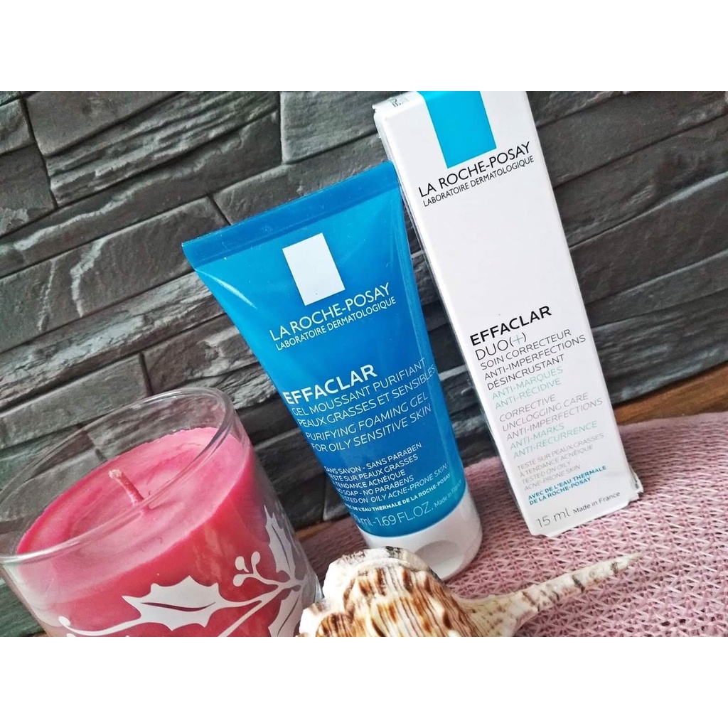 Set giảm mụn LA ROCHE-POSAY EFFACLAR DUO[+] 15ml + Sữa rửa mặt LA ROCHE-POSAY EFFACLAR 50ml